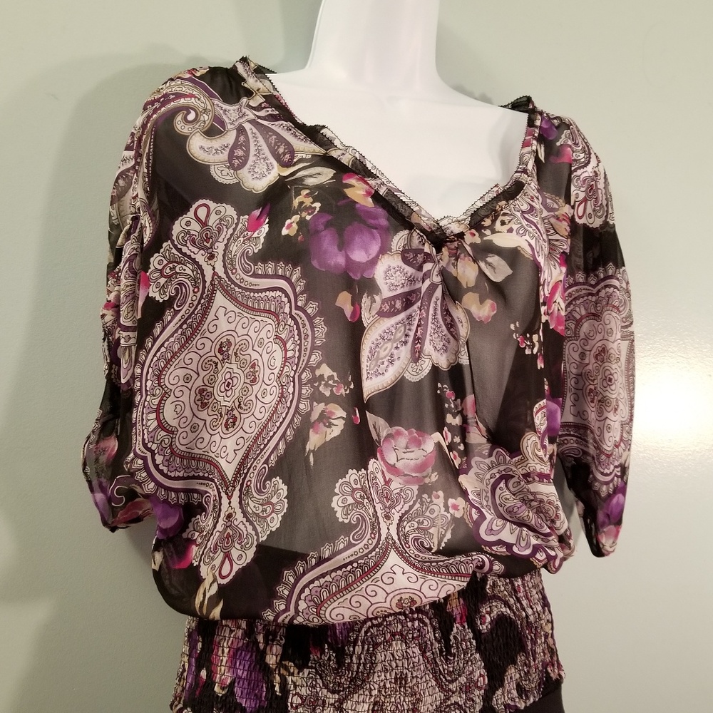 White House Black Market Sheer Blouse